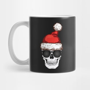 Creepy Christmas Skeleton Santa Hat Mug